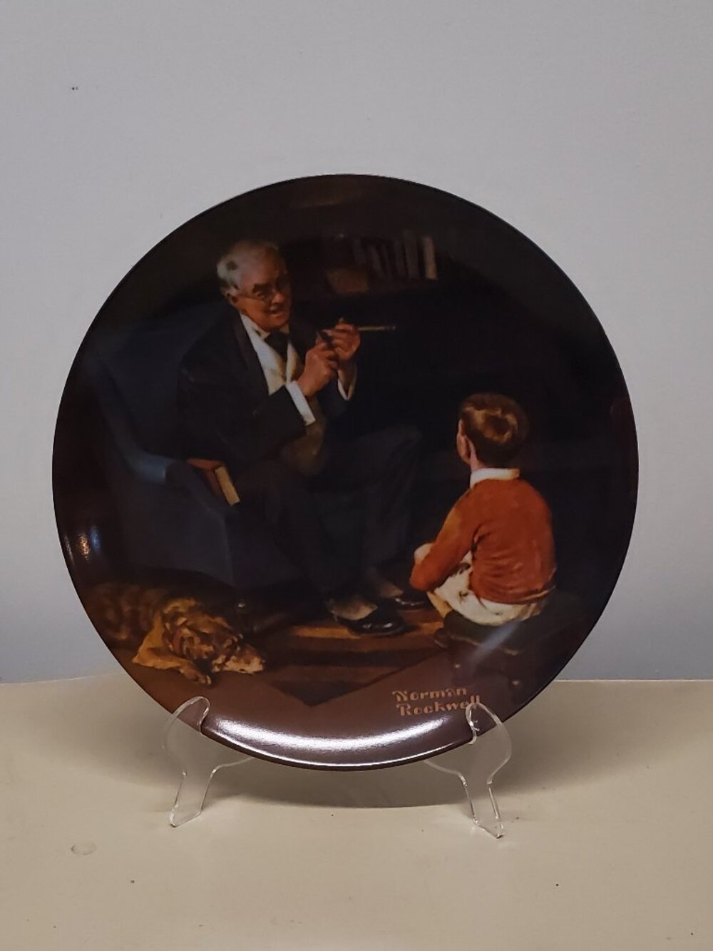 Norman Rockwell "The Tycoon" Collector Plate w/ Original Box and Certificate